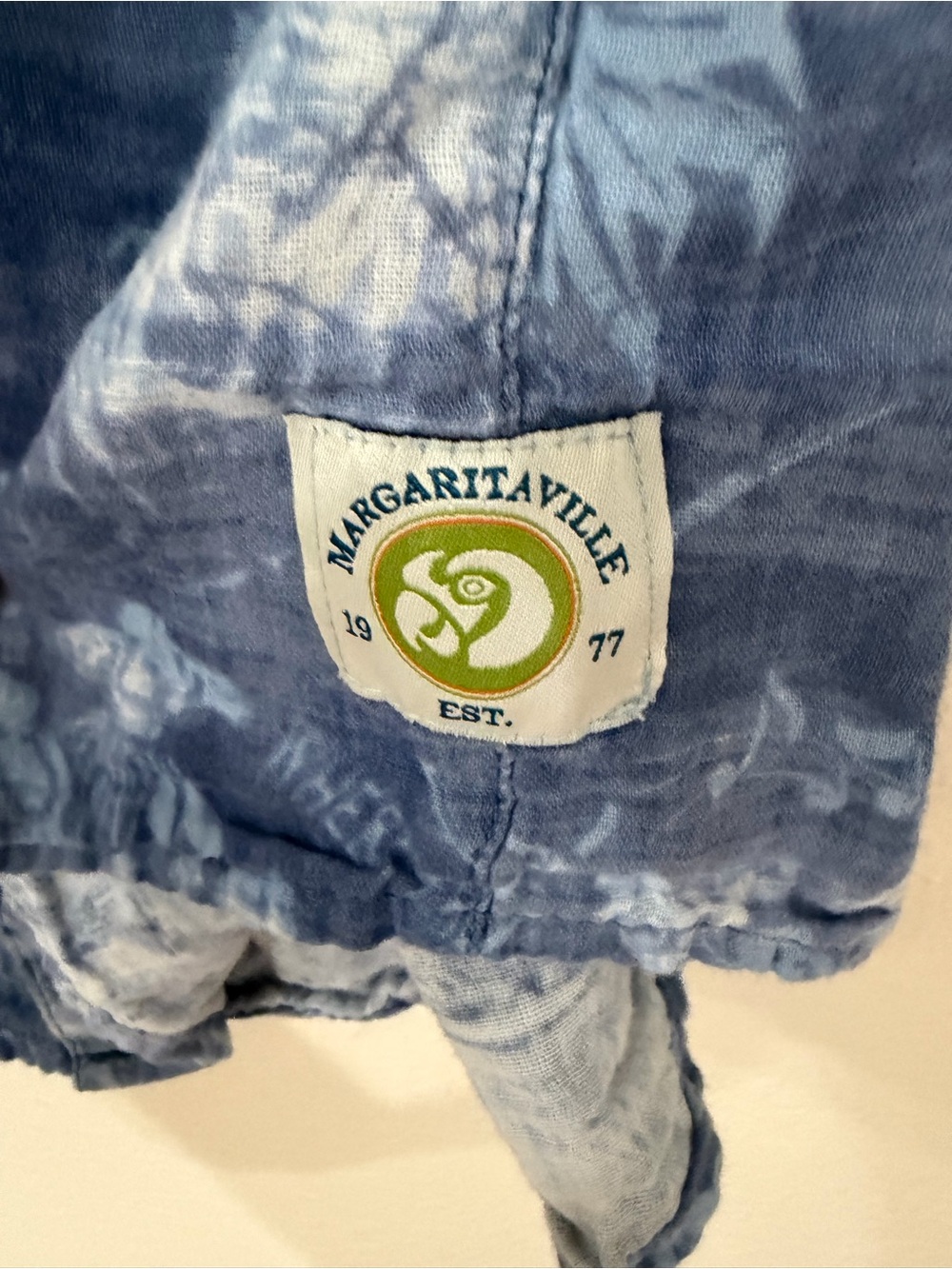Margaritaville Men Blue Tropical Print Short-Sleeve Button-Up Shirt XXL/TTG T020 - Picture 4 of 7